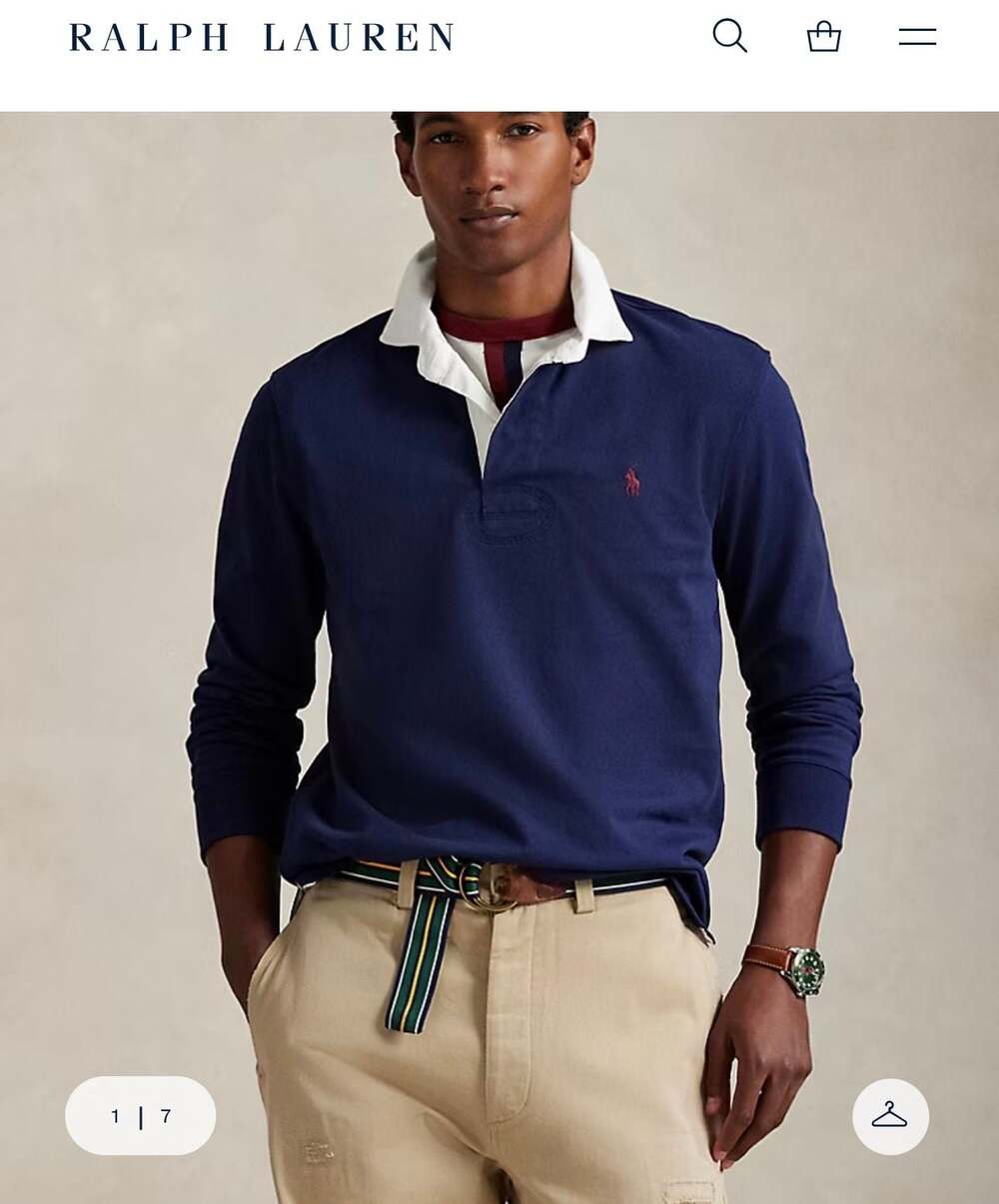 The Iconic Rugby Shirt Ralph Lauren sz L - 100% cotton